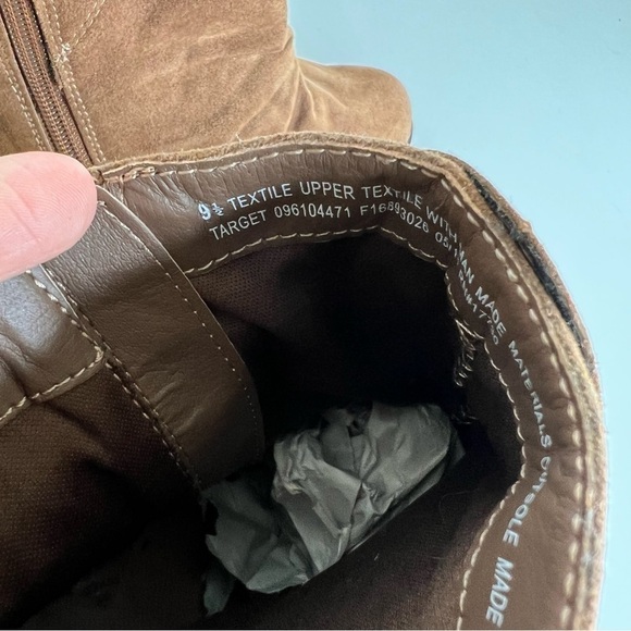 Target Fall Ankle Booties Tan Suede 9.5 - Picture 7 of 7